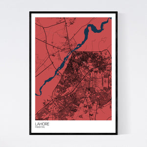 Lahore City Map Print