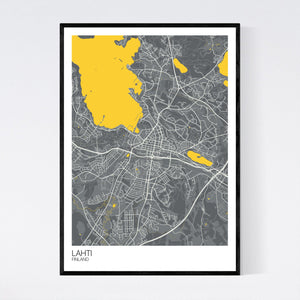 Lahti City Map Print