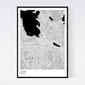 Lahti City Map Print