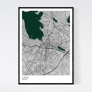 Lahti City Map Print