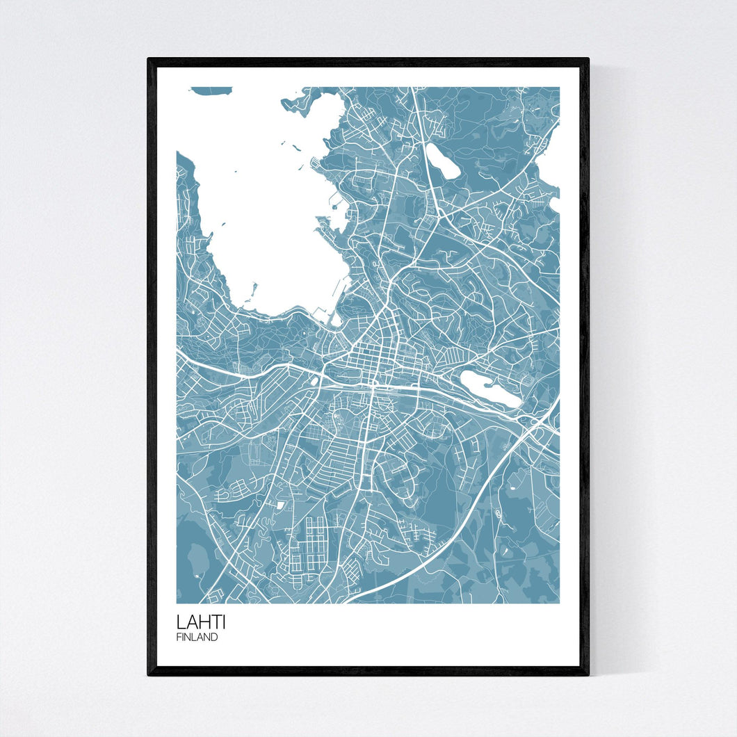 Lahti City Map Print