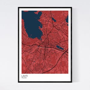 Lahti City Map Print