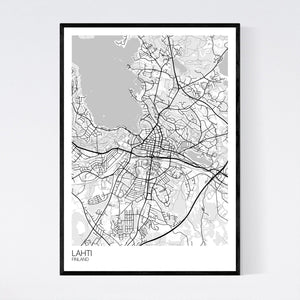 Lahti City Map Print