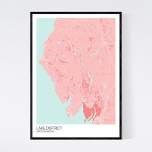Load image into Gallery viewer, Lake District Region Map Print