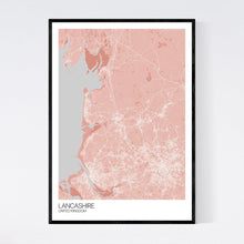 Load image into Gallery viewer, Lancashire Region Map Print