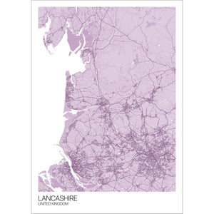 Map of Lancashire, United Kingdom