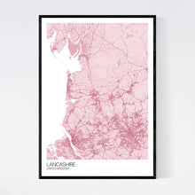 Load image into Gallery viewer, Lancashire Region Map Print