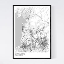 Load image into Gallery viewer, Lancashire Region Map Print