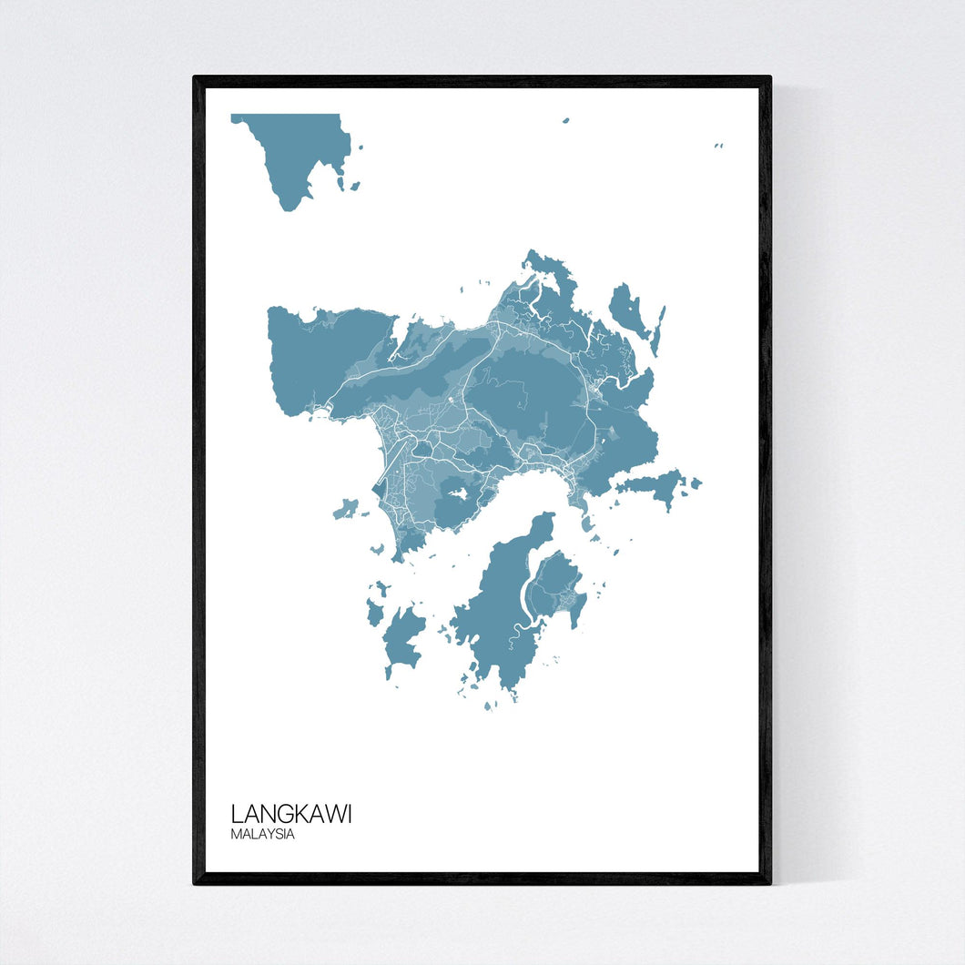 Langkawi City Map Print