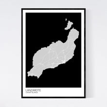 Load image into Gallery viewer, Lanzarote Island Map Print