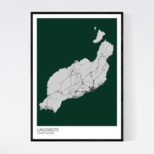 Load image into Gallery viewer, Lanzarote Island Map Print