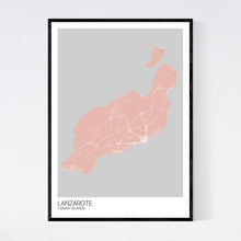 Load image into Gallery viewer, Lanzarote Island Map Print