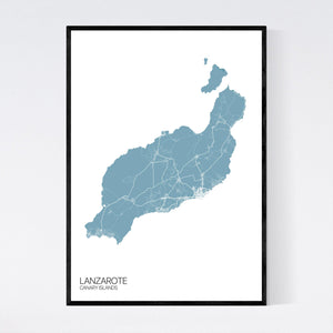 Map of Lanzarote, Canary Islands