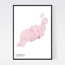 Load image into Gallery viewer, Lanzarote Island Map Print