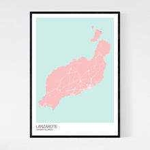 Load image into Gallery viewer, Lanzarote Island Map Print