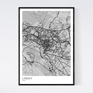 L'Aquila City Map Print