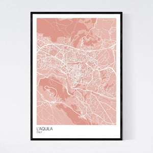 L'Aquila City Map Print