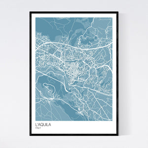 L'Aquila City Map Print