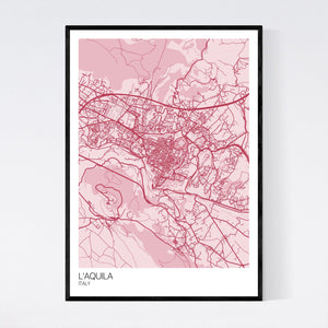 L'Aquila City Map Print