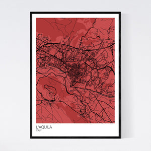 L'Aquila City Map Print