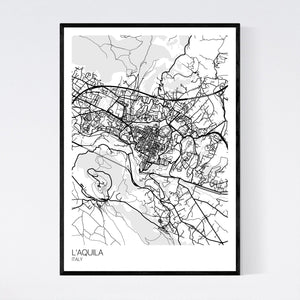 Map of L'Aquila, Italy