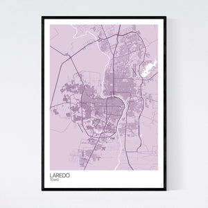 Laredo City Map Print