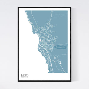 Largs Town Map Print