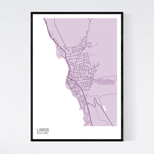 Largs Town Map Print