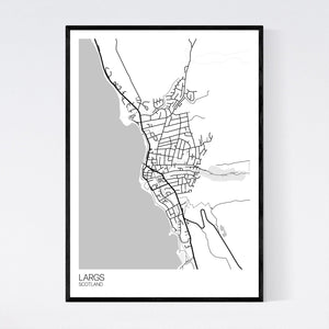 Largs Town Map Print