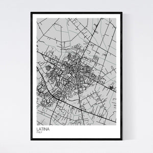 Latina City Map Print