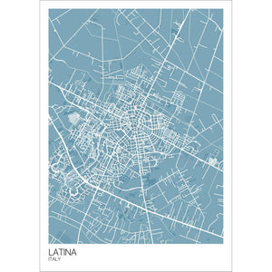 Map of Latina, Italy