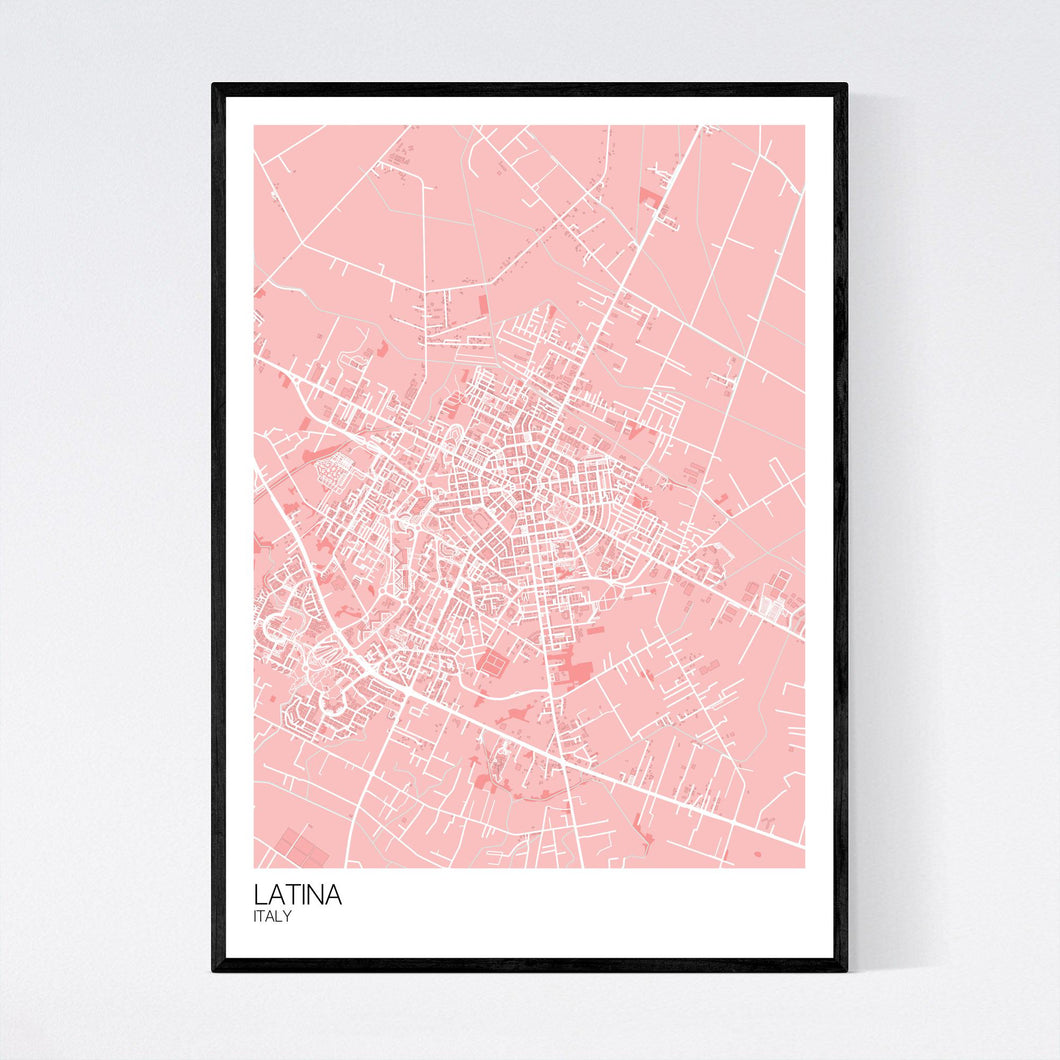 Latina City Map Print