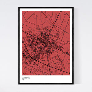 Latina City Map Print