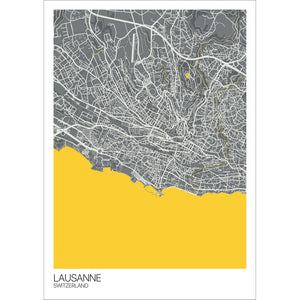 Map of Lausanne, Switzerland
