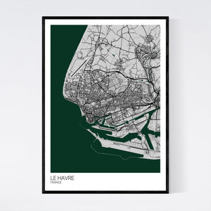 Map of Le Havre, France