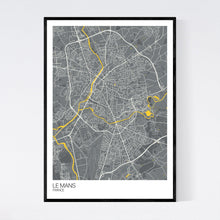 Load image into Gallery viewer, Le Mans City Map Print