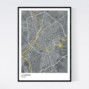 Le Mans City Map Print