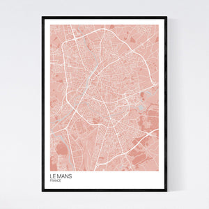 Le Mans City Map Print