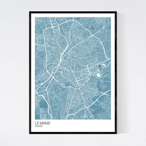 Le Mans City Map Print