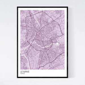 Le Mans City Map Print