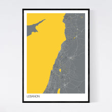Load image into Gallery viewer, Lebanon Country Map Print