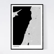 Load image into Gallery viewer, Lebanon Country Map Print