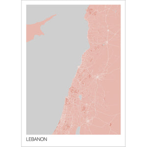 Map of Lebanon, 
