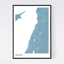 Load image into Gallery viewer, Lebanon Country Map Print