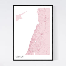 Load image into Gallery viewer, Lebanon Country Map Print