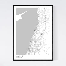 Load image into Gallery viewer, Lebanon Country Map Print