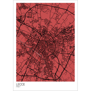 Map of Lecce, Italy