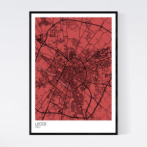 Map of Lecce, Italy