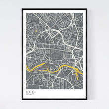 Load image into Gallery viewer, Leeds City Centre City Map Print