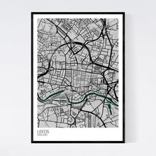 Load image into Gallery viewer, Leeds City Centre City Map Print